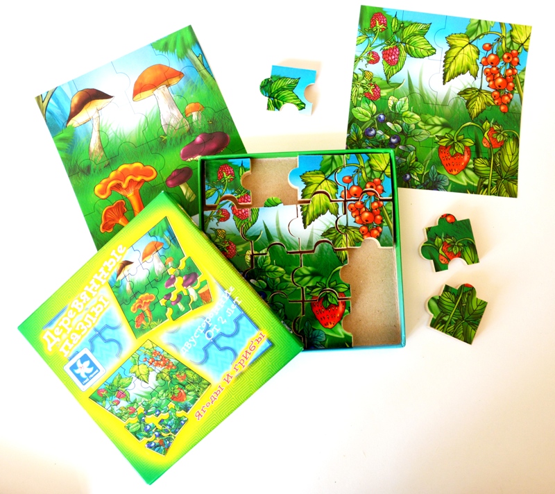 пазлы грибы ягоды