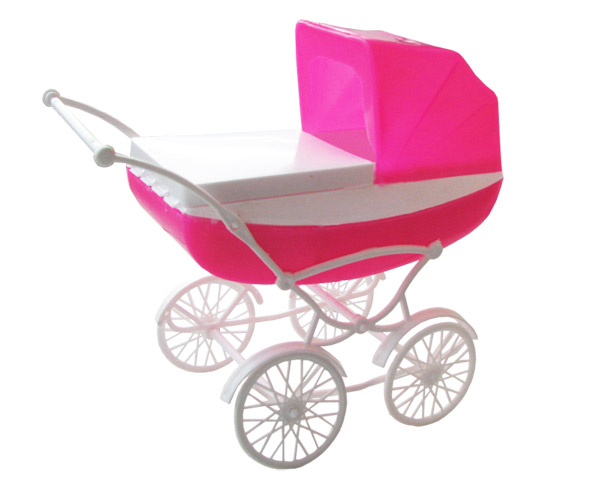 Коляска для куклы лежачая розовая 22007 Коляска для куклы лежачая розовая 22007