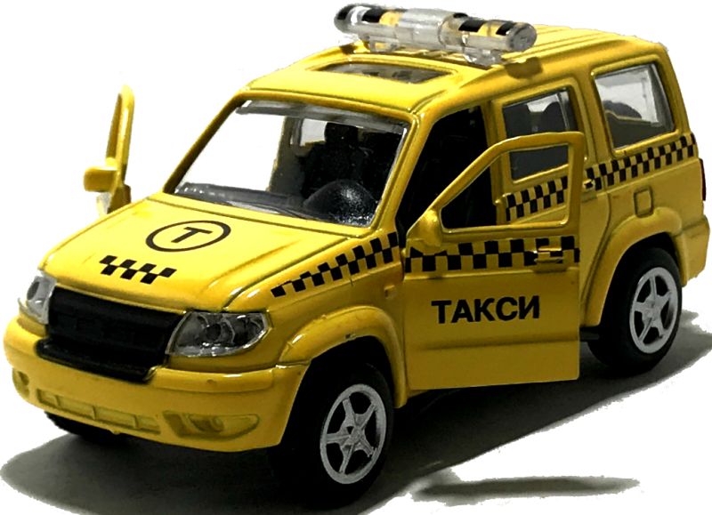 Игрушечная машинка UAZ Patriot такси 9,6 см Игрушечная машинка UAZ Patriot такси 9,6 см