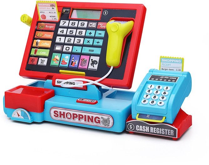 Игрушечная касса терминал со смартфоном