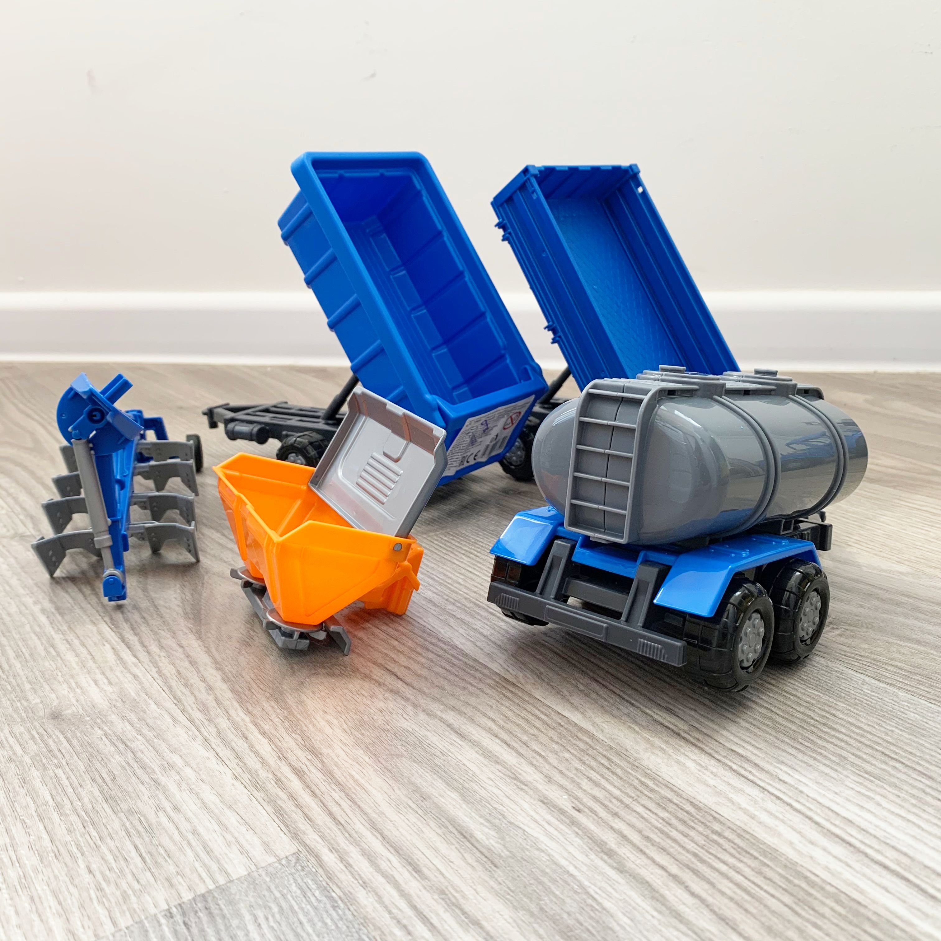 Набор 5-ти прицепов для трактора Прогресс синий  Полесье Набор 5-ти прицепов для трактора Прогресс синий  Полесье