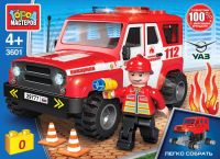 Игрушечный конструктор "Город мастеров" UAZ Hunter Пожарная служба 53 дет. Игрушечный конструктор "Город мастеров" UAZ Hunter Пожарная служба 53 дет.