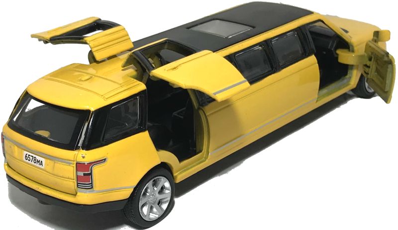 Игрушечная машинка Range Rover лимузин желтый Игрушечная машинка Range Rover лимузин желтый