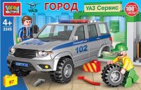 Игрушечный конструктор "Город мастеров" Полицейский UAZ Patriot в автосервисе 97 дет. Игрушечный конструктор "Город мастеров" Полицейский UAZ Patriot в автосервисе 97 дет.