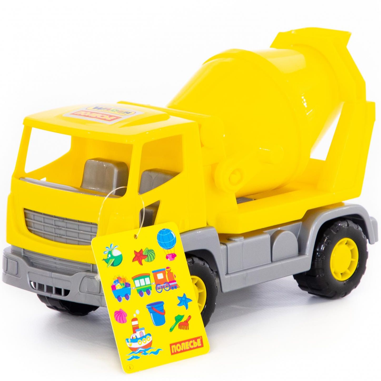 Игрушечный автомобиль-бетоновоз "Агат" желтый