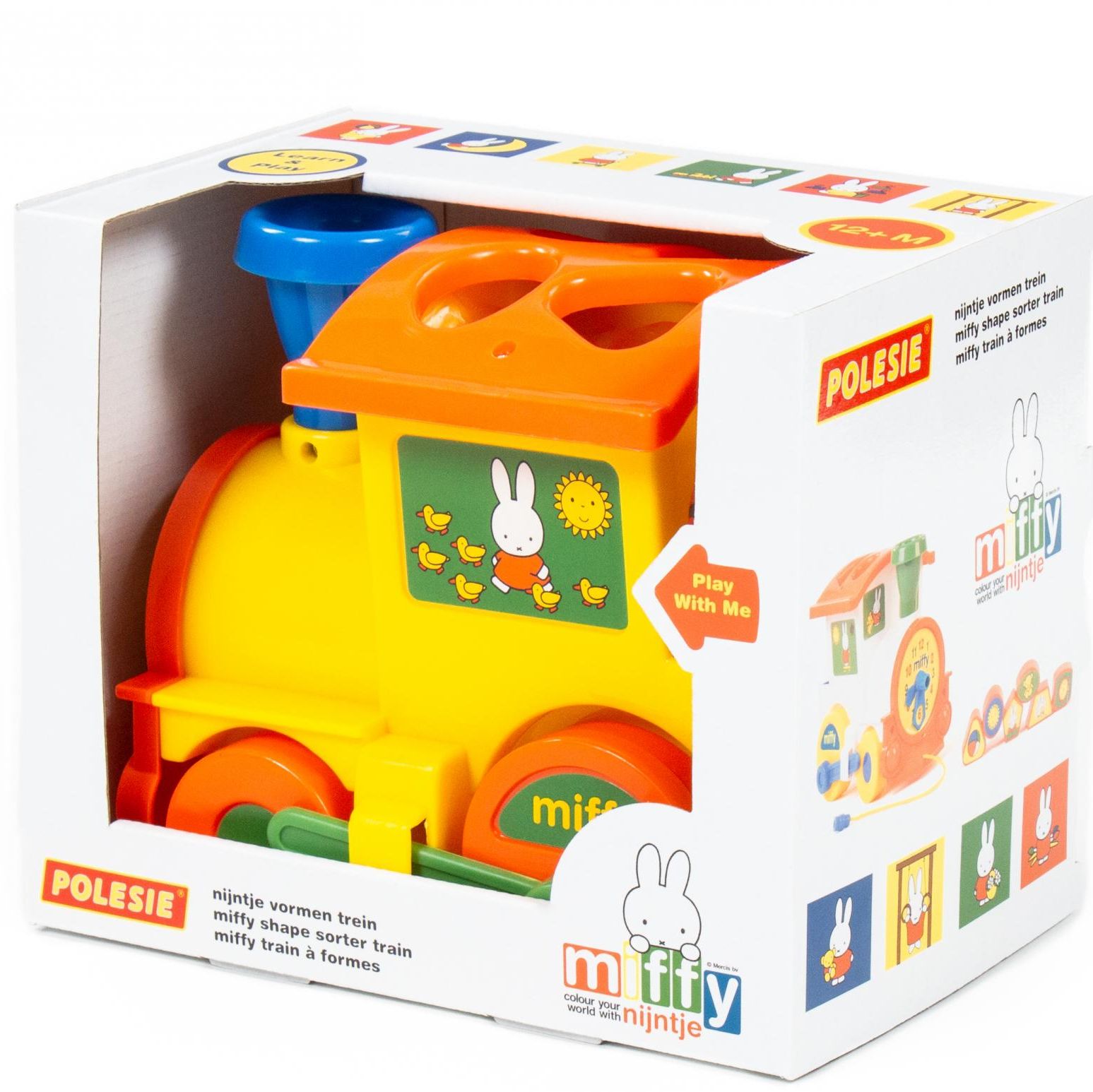 Игрушечный логический паровозик "Миффи" Желтый