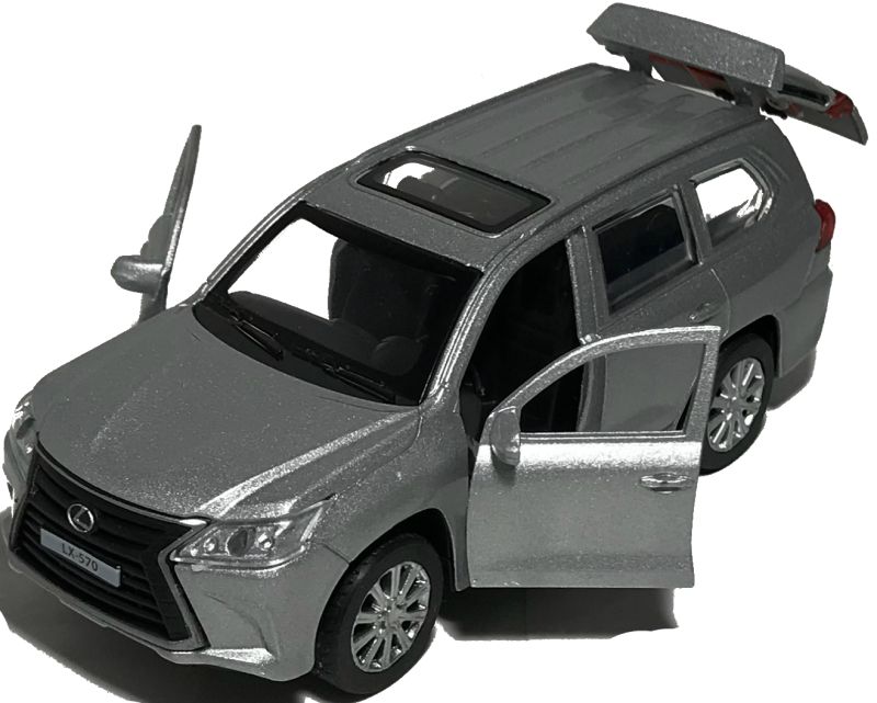 Игрушечная машинка Lexus LX-570 серебристая Игрушечная машинка Lexus LX-570 серебристая