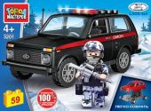 Игрушечный конструктор "Город мастеров" Lada 4х4 Омон 59 дет. Игрушечный конструктор "Город мастеров" Lada 4х4 Омон 59 дет.