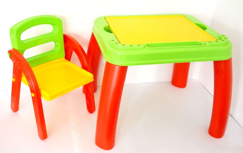 Детский столик и стульчик Teddy Lite деревянный SIMBA цвет: голубой