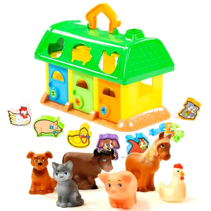 Набор игрушек ферма дом животных.