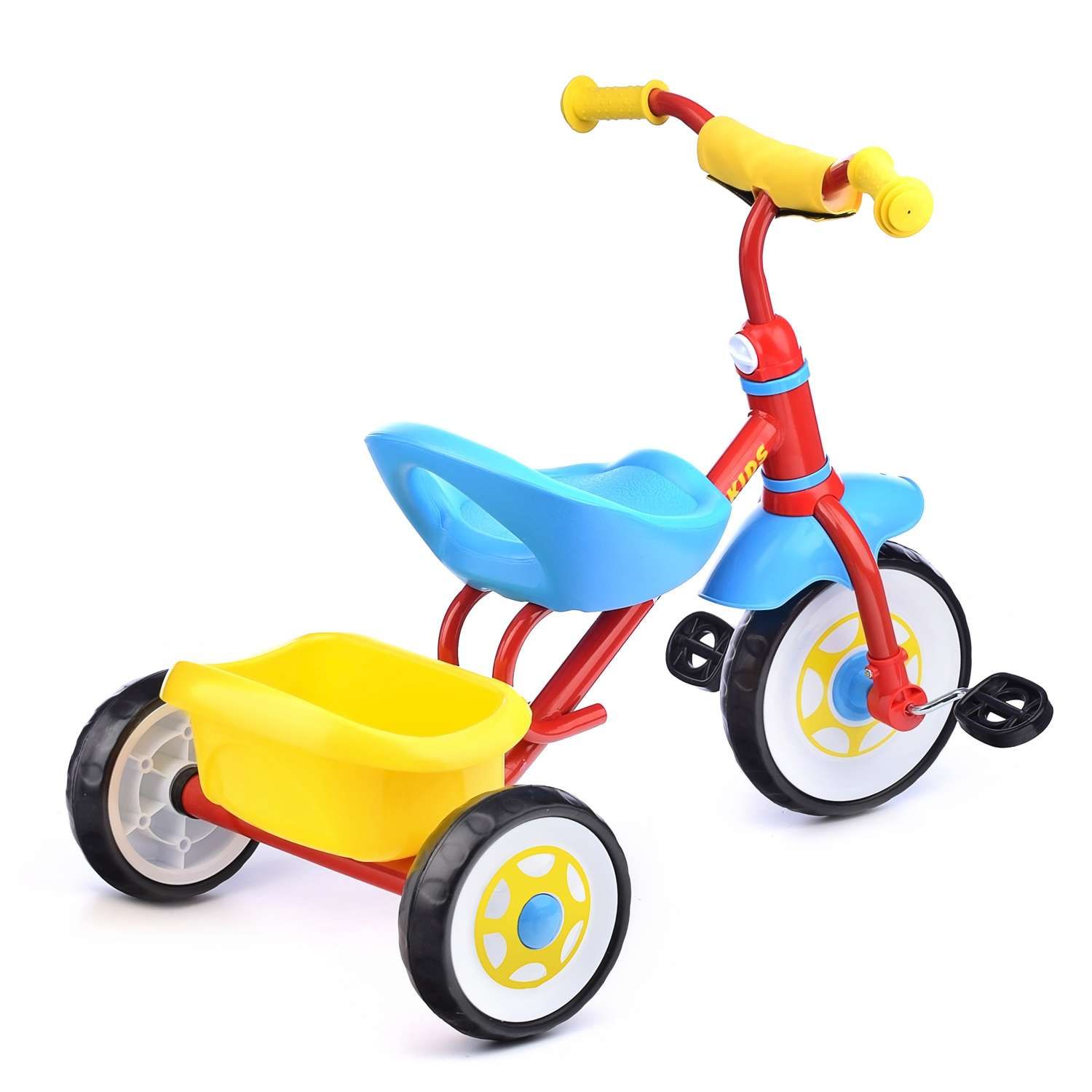 Трехколесный велосипед Малыш Ракета желто-крано-голубой Трехколесный велосипед Малыш Ракета желто-крано-голубой