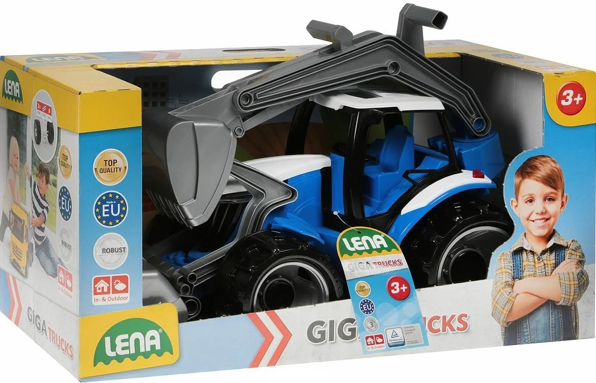 Игрушечный трактор большой 70 см синий