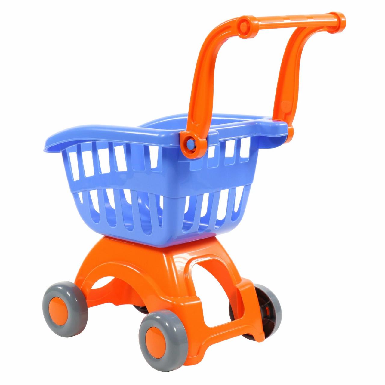 Мини тележка для супермаркета синяя