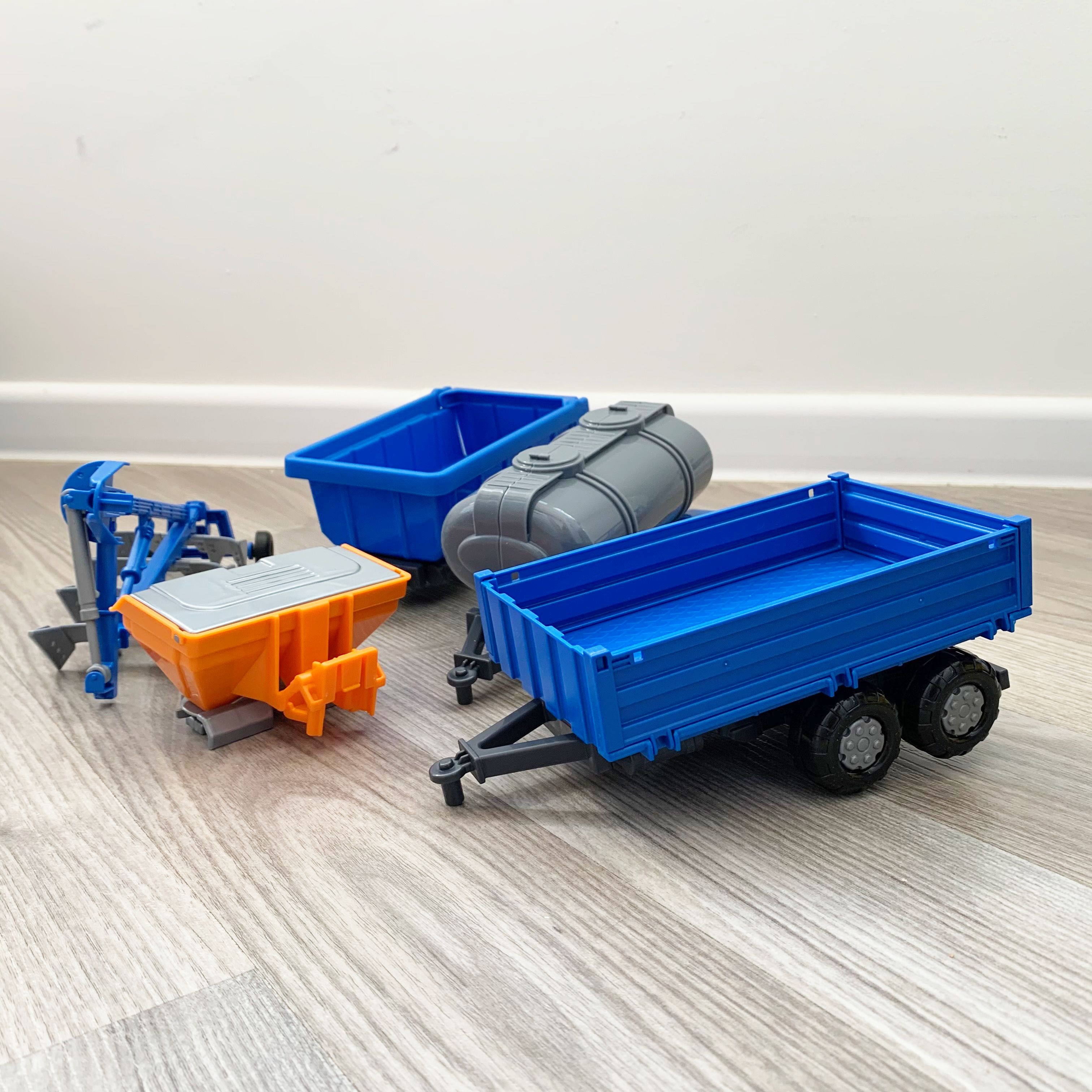 Набор 5-ти прицепов для трактора Прогресс синий  Полесье Набор 5-ти прицепов для трактора Прогресс синий  Полесье