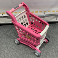 Магазинная пластмассовая тележка для покупок тележка для маркета Натали - 47 см розовая Магазинная пластмассовая тележка для покупок тележка для маркета Натали - 47 см розовая