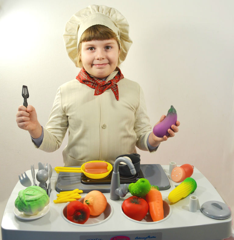 Костюм Шеф-повар детский с посудкой, 11 предметов