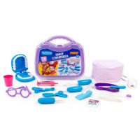 Детский набор доктора стоматолога с шапочной и в чемоданчике среднем Простоквашино