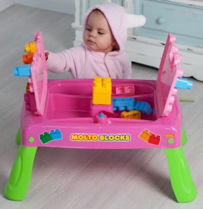 Мега блокс столик с конструктором и вращением розовый sdek-3.jpg